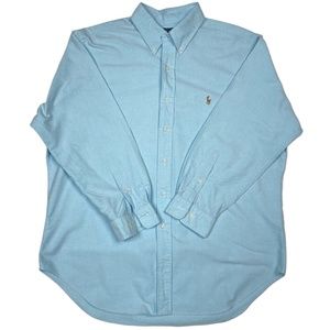Blue * Polo Ralph Lauren Classic Fit Long Sleeve Shirt - Size 17 (Like New)